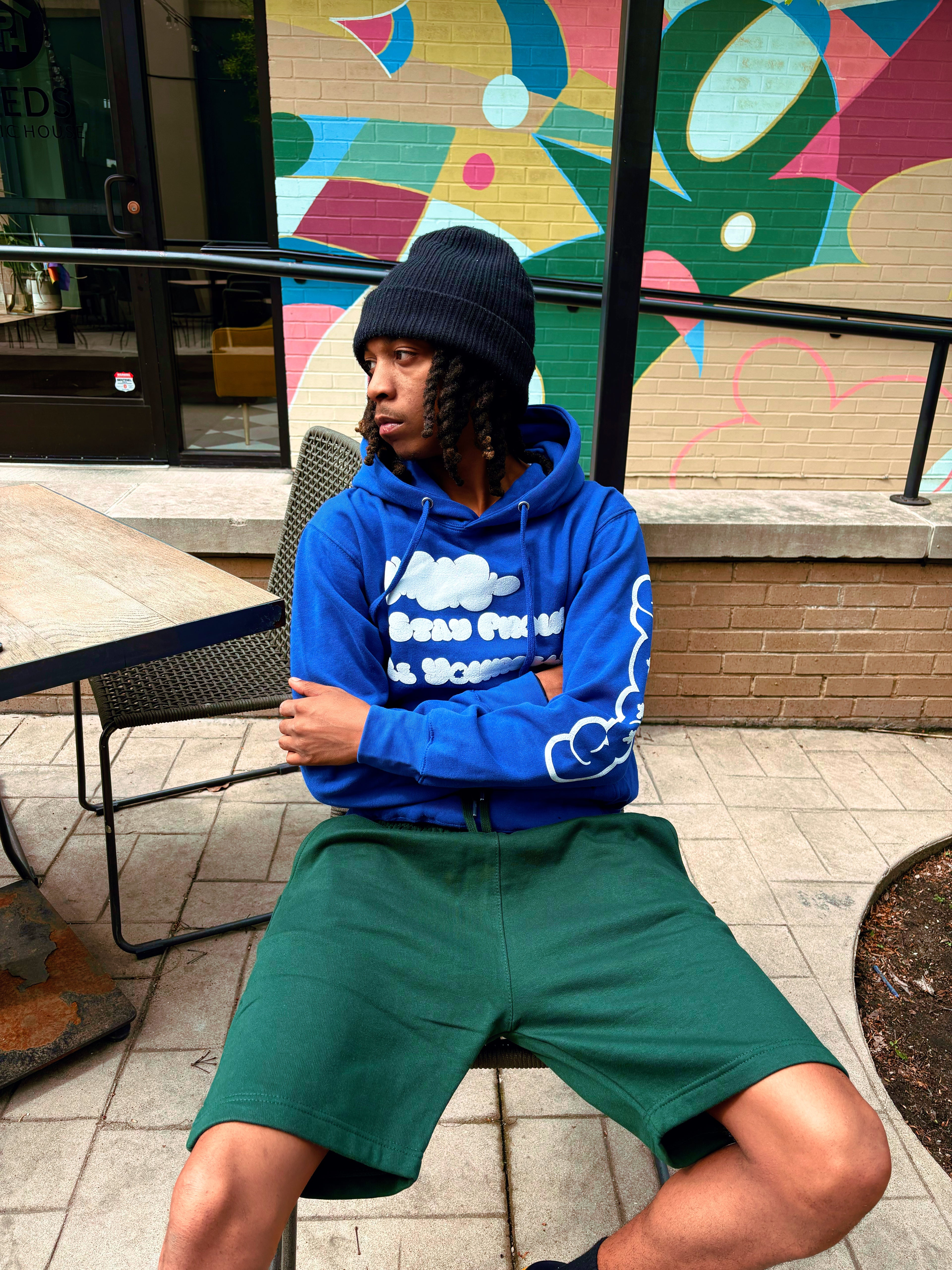 “Spby” Blue Puff Hoodie