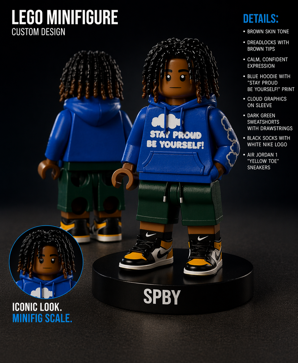 “Spby” Blue Puff Hoodie