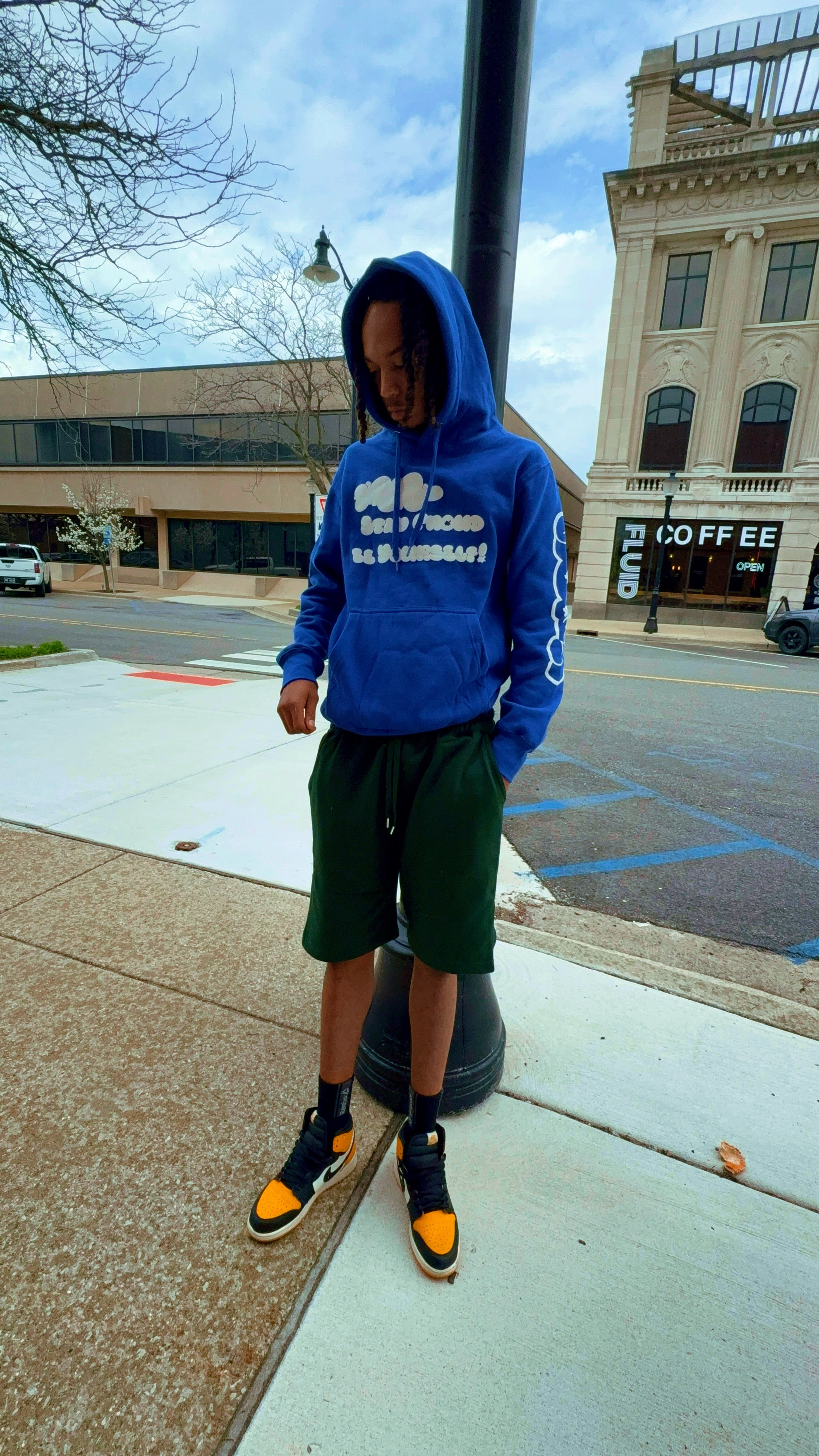 “Spby” Blue Puff Hoodie