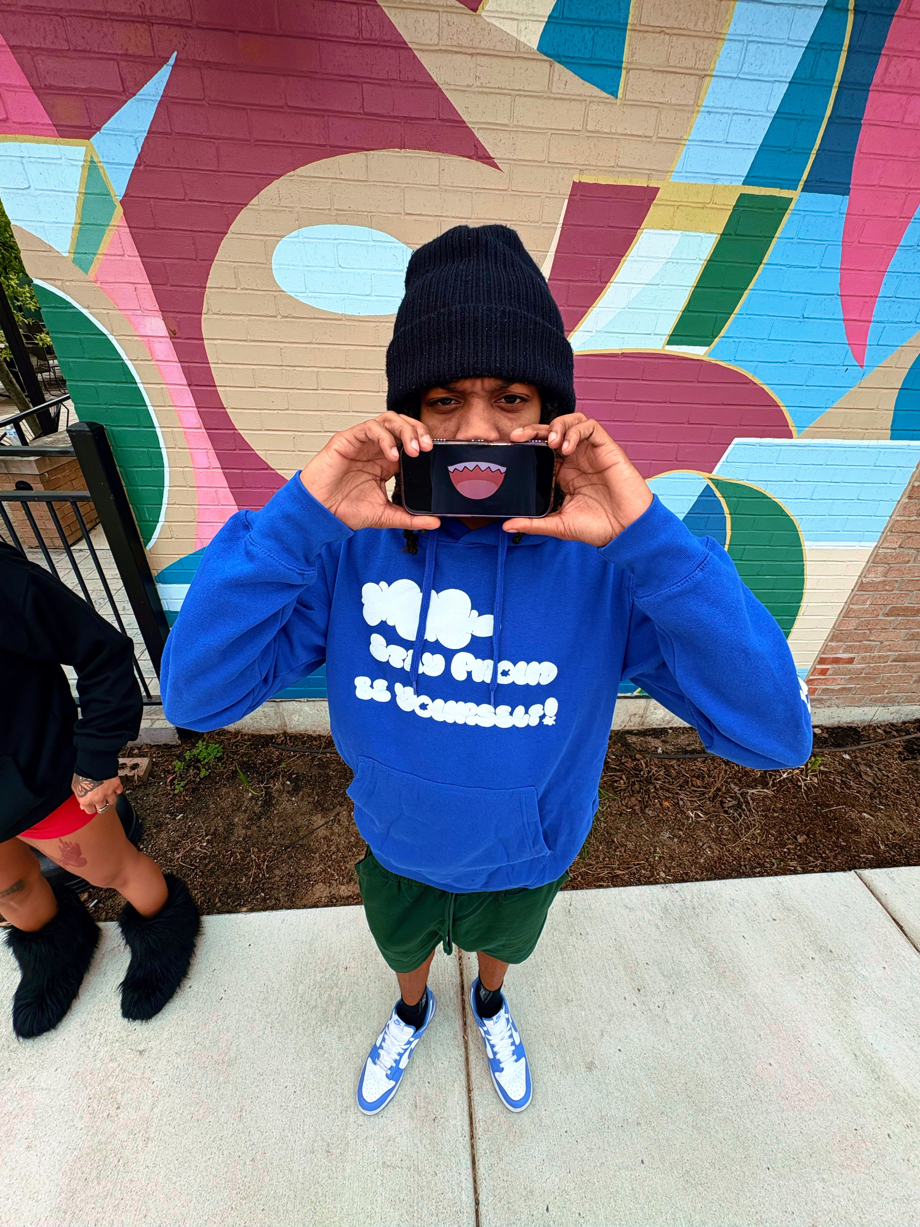“Spby” Blue Puff Hoodie