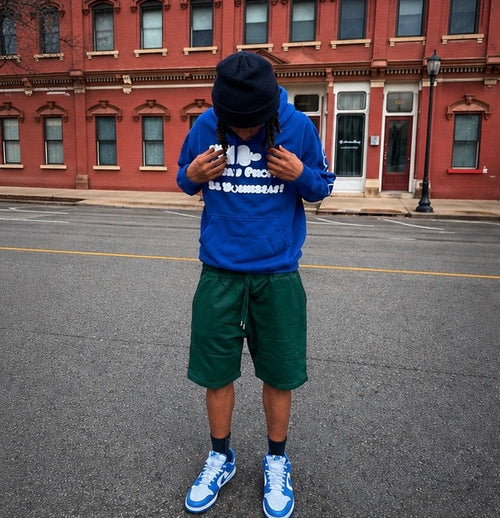 “Spby” Blue Puff Hoodie